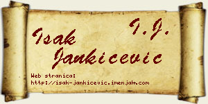 Isak Jankićević vizit kartica
